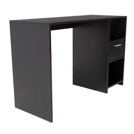 Escritorio Omma Wengue 110 cm con Cajón y Entrepaños - Escritorios y Archivadores | Bylmo