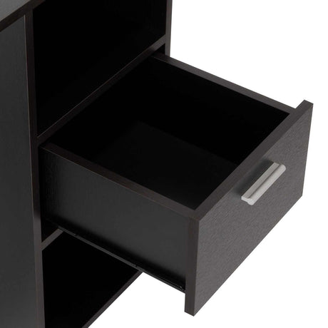 Escritorio Omma Wengue 110 cm con Cajón y Entrepaños - Escritorios y Archivadores | Bylmo