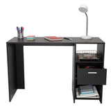 Escritorio Omma Wengue 110 cm con Cajón y Entrepaños - Escritorios y Archivadores | Bylmo