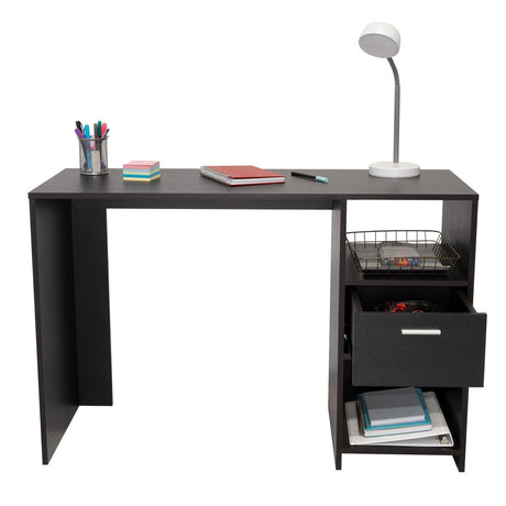 Escritorio Omma Wengue 110 cm con Cajón y Entrepaños - Escritorios y Archivadores | Bylmo