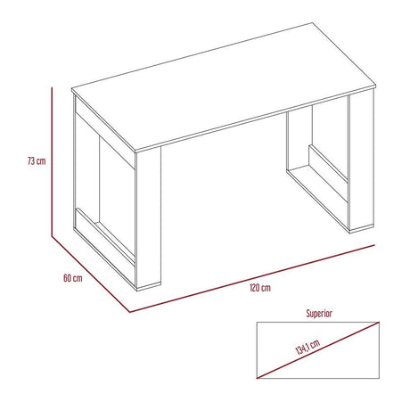 Escritorio Oviedo Blanco 120x73cm sin Cajones - Escritorios y Archivadores | Bylmo