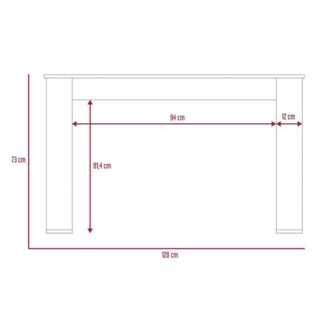 Escritorio Oviedo Blanco 120x73cm sin Cajones - Escritorios y Archivadores | Bylmo