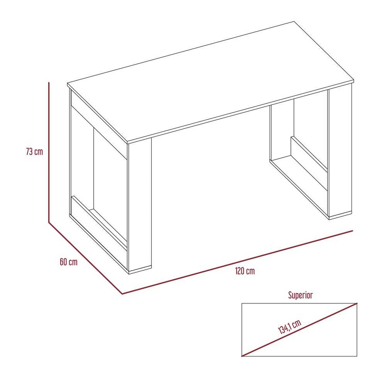 Escritorio Oviedo Duna 120x73cm sin Cajones - Escritorios y Archivadores | Bylmo