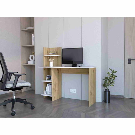Escritorio Vilna Duna 120x121cm sin Cajones y con Organizador de Libros - Escritorios | Bylmo