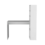 Escritorio Z120 Blanco 120x144cm sin Cajones y con Organizador de Libros - Escritorios | Bylmo