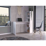 Escritorio Z120 Blanco 120x144cm sin Cajones y con Organizador de Libros - Escritorios | Bylmo