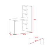 Escritorio Z120 Blanco 120x144cm sin Cajones y con Organizador de Libros - Escritorios | Bylmo