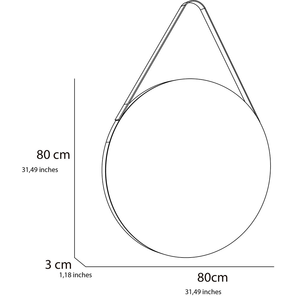 Espejo de Baño Persa Plateado 80x80cm Redondo - Espejos Decorativos | Bylmo