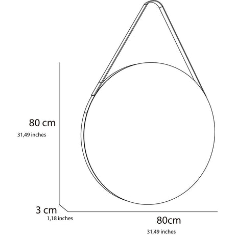 Espejo de Baño Persa Plateado 80x80cm Redondo - Espejos Decorativos | Bylmo