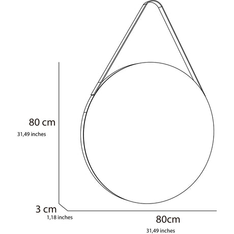 Espejo de Baño Persa Plateado 80x80cm Redondo - Espejos Decorativos | Bylmo