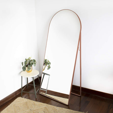 Espejo de Piso Zanzibar Cobre 80x180cm Arco Superior con Marco Metálico - Espejos Decorativos | Bylmo