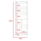 Estantería Home Macadamia 63x181cm con Tres Compartimientos - Bibliotecas y Estanterías | Bylmo
