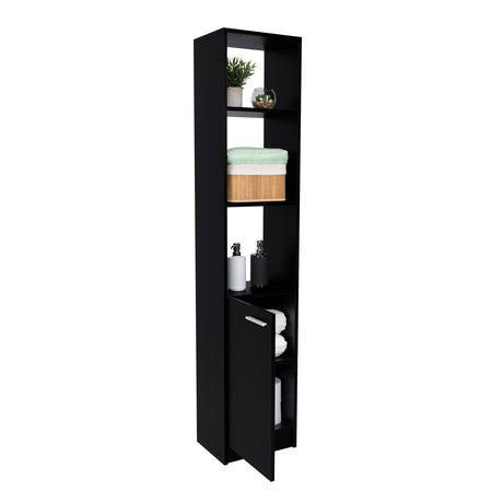Estanteria de Baño Shen Wengue 33 cm con Una Puerta y Entrepaños - Gabinetes | Bylmo