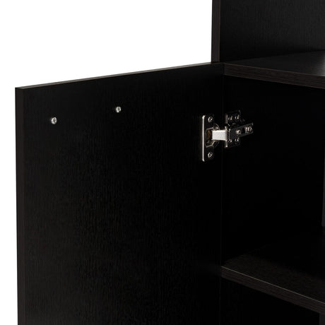 Estanteria de Baño Shen Wengue 33 cm con Una Puerta y Entrepaños - Gabinetes | Bylmo