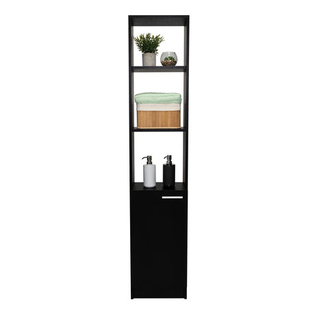 Estanteria de Baño Shen Wengue 33 cm con Una Puerta y Entrepaños - Gabinetes | Bylmo