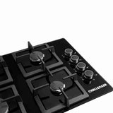 Estufa de Empotrar Challenger Negro 60x45cm de Cuatro Quemadores