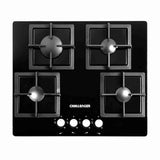 Estufa de Empotrar Challenger Negro 60x52cm de Cuatro Quemadores