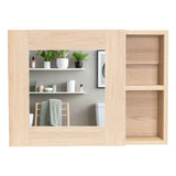 Gabinete de Baño Cairo Rovere 55x40cm Cuadrado con Espejo y con Dos Entrepaños - Gabinetes | Bylmo