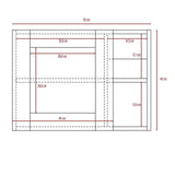 Gabinete de Baño Cairo Rovere 55x40cm Cuadrado con Espejo y con Dos Entrepaños - Gabinetes | Bylmo