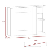 Gabinete de Baño Cairo Rovere 55x40cm Cuadrado con Espejo y con Dos Entrepaños - Gabinetes | Bylmo