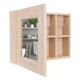 Gabinete de Baño Cairo Rovere 55x40cm Cuadrado con Espejo y con Dos Entrepaños - Gabinetes | Bylmo