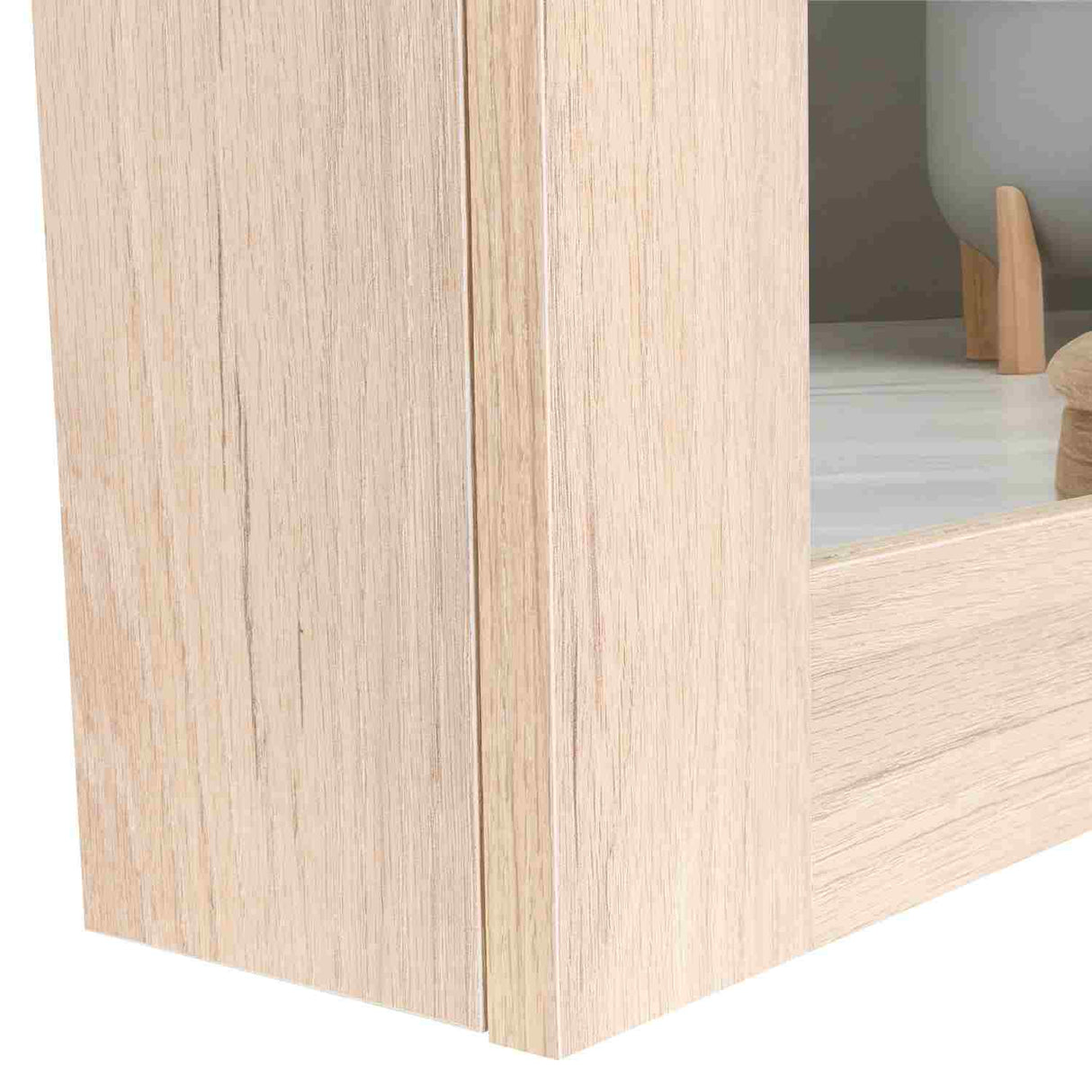 Gabinete de Baño Cairo Rovere 55x40cm Cuadrado con Espejo y con Dos Entrepaños - Gabinetes | Bylmo