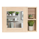 Gabinete de Baño Cairo Rovere 55x40cm Cuadrado con Espejo y con Dos Entrepaños - Gabinetes | Bylmo