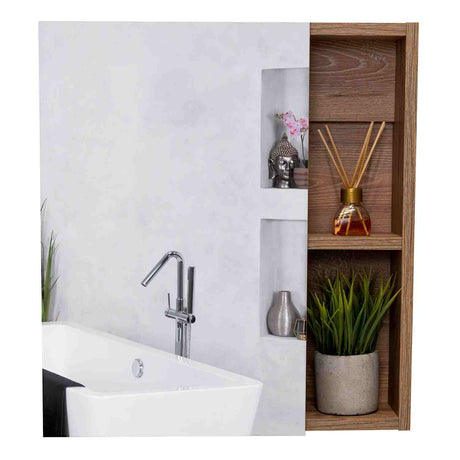 Gabinete de Baño Labelle Miel 45x49.7cm Cuadrado con Espejo y con Tres Entrepaños - Gabinetes | Bylmo