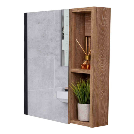 Gabinete de Baño Labelle Miel 45x49.7cm Cuadrado con Espejo y con Tres Entrepaños - Gabinetes | Bylmo