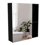Gabinete de Baño Labelle Wengue 45x49.7cm Cuadrado con Espejo y con Tres Entrepaños - Gabinetes de Baño | Bylmo