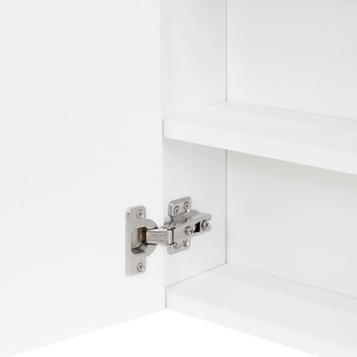 Gabinete de Baño Manchester Blanco 45x49.7cm Cuadrado con Espejo y con Tres Entrepaños - Gabinetes | Bylmo