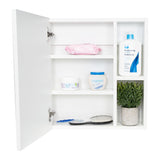 Gabinete de Baño Manchester Blanco 45x49.7cm Cuadrado con Espejo y con Tres Entrepaños - Gabinetes | Bylmo