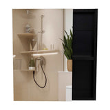 Gabinete de Baño Manchester Wengue 45x49.7cm Cuadrado con Espejo y con Tres Entrepaños - Gabinetes | Bylmo