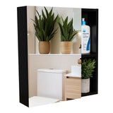 Gabinete de Baño Manchester Wengue 45x49.7cm Cuadrado con Espejo y con Tres Entrepaños - Gabinetes | Bylmo