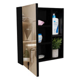 Gabinete de Baño Manchester Wengue 45x49.7cm Cuadrado con Espejo y con Tres Entrepaños - Gabinetes | Bylmo