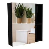 Gabinete de Baño Manchester Wengue 45x49.7cm Cuadrado con Espejo y con Tres Entrepaños - Gabinetes | Bylmo