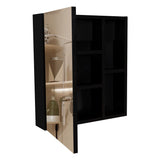 Gabinete de Baño Manchester Wengue 45x49.7cm Cuadrado con Espejo y con Tres Entrepaños - Gabinetes | Bylmo