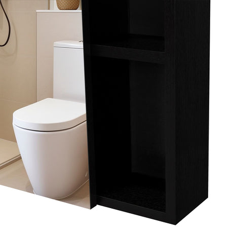 Gabinete de Baño Manchester Wengue 45x49.7cm Cuadrado con Espejo y con Tres Entrepaños - Gabinetes | Bylmo