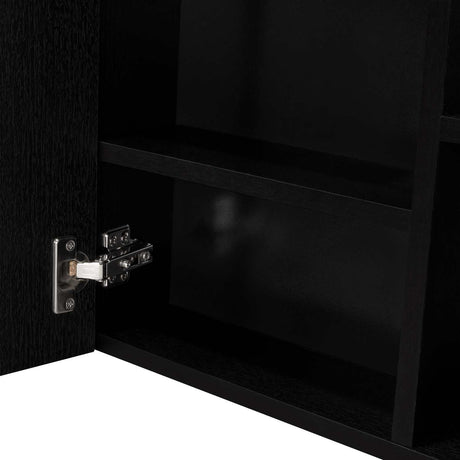 Gabinete de Baño Manchester Wengue 45x49.7cm Cuadrado con Espejo y con Tres Entrepaños - Gabinetes | Bylmo