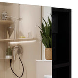 Gabinete de Baño Manchester Wengue 45x49.7cm Cuadrado con Espejo y con Tres Entrepaños - Gabinetes | Bylmo