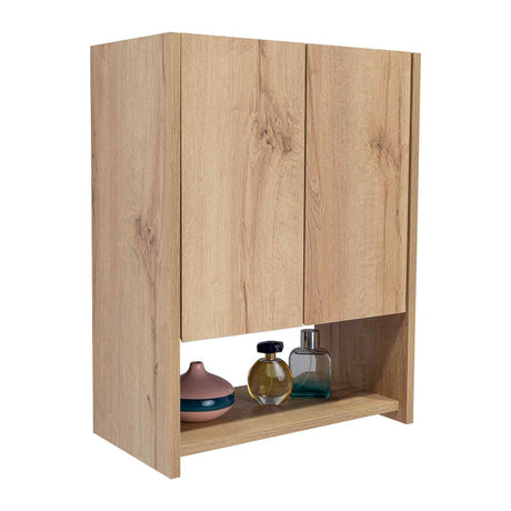 Gabinete de Baño Ventus Duna y Plomo 60x45cm Cuadrado con Dos Entrepaños - Gabinetes | Bylmo