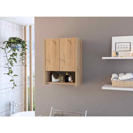 Gabinete de Baño Ventus Duna y Plomo 60x45cm Cuadrado con Dos Entrepaños - Gabinetes | Bylmo