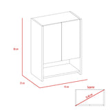 Gabinete de Baño Ventus Duna y Plomo 60x45cm Cuadrado con Dos Entrepaños - Gabinetes | Bylmo