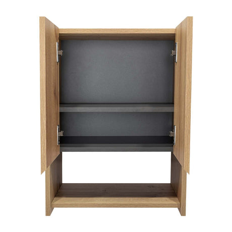 Gabinete de Baño Ventus Duna y Plomo 60x45cm Cuadrado con Dos Entrepaños - Gabinetes | Bylmo