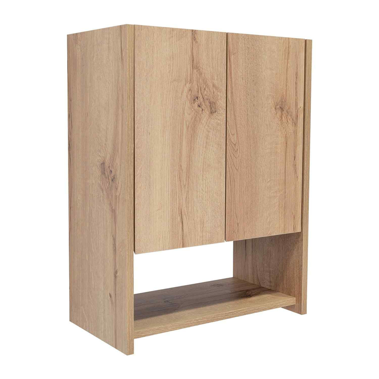 Gabinete de Baño Ventus Duna y Plomo 60x45cm Cuadrado con Dos Entrepaños - Gabinetes | Bylmo