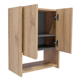 Gabinete de Baño Ventus Duna y Plomo 60x45cm Cuadrado con Dos Entrepaños - Gabinetes | Bylmo