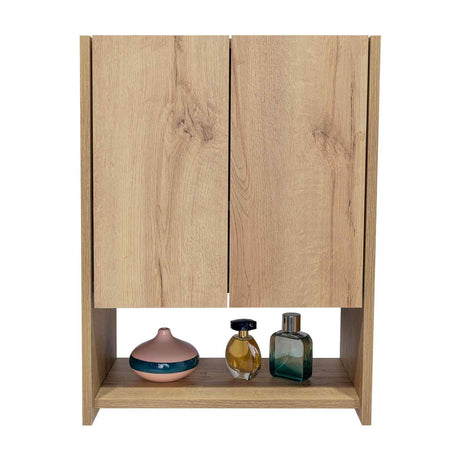 Gabinete de Baño Ventus Duna y Plomo 60x45cm Cuadrado con Dos Entrepaños - Gabinetes | Bylmo