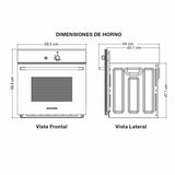 Horno de Empotrar Gas Natural Challenger Negro 60x60cm 53 Litros