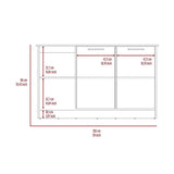 Isla de Cocina Jupiter Blanco y Duna 150x90cm con Tres Entrepaños y con Seis Comportamientos - Cocinas | Bylmo