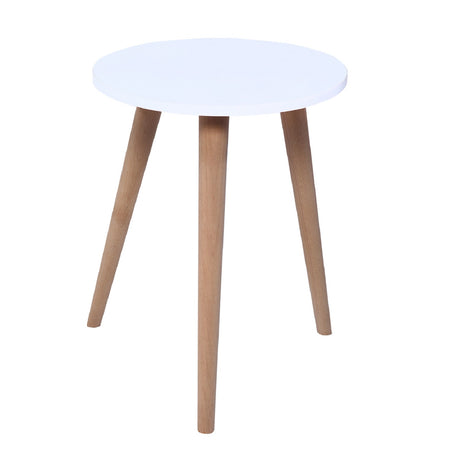 Mesa de Centro Blanco 40x50cm Triangular con Patas - Mesas | Bylmo